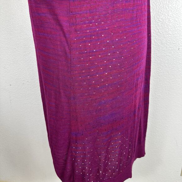 Torrid Sweater Women 3X Purple Space Dye Duster V-Neck Button Front Cardigan - Picture 8 of 15